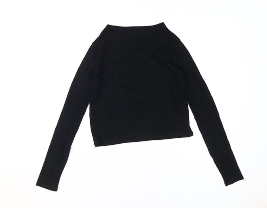 Womens UK Size S Hollister Black Basic T-Shirt