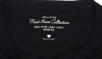 Womens UK Size S Hollister Black Basic T-Shirt