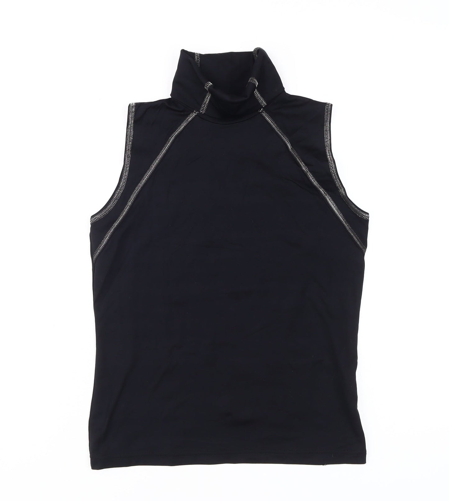 Womens UK Size 10 Full Circle Black Basic Tank