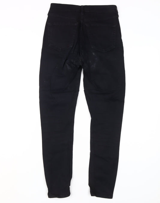 Topshop Black Skinny Jeans Women Size 8 Stretch Cotton