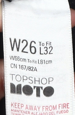 Topshop Black Skinny Jeans Women Size 8 Stretch Cotton