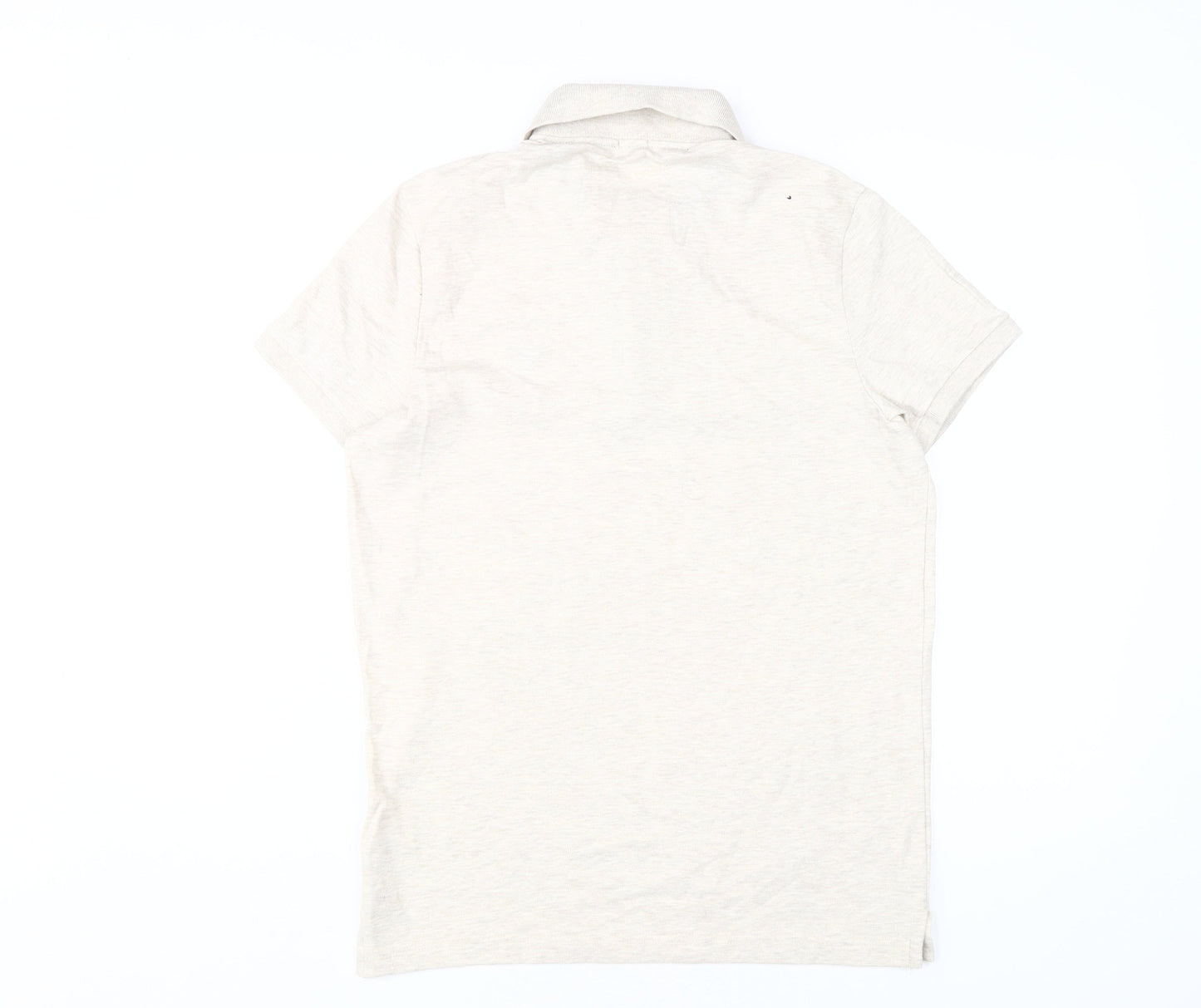 Hollister Men's Beige Polo Shirt Size S