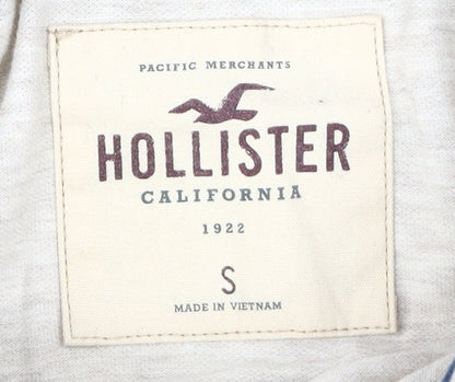 Hollister Men's Beige Polo Shirt Size S