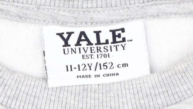 Yale University Grey Crew Neck Kids Sweatshirt 11-12Y