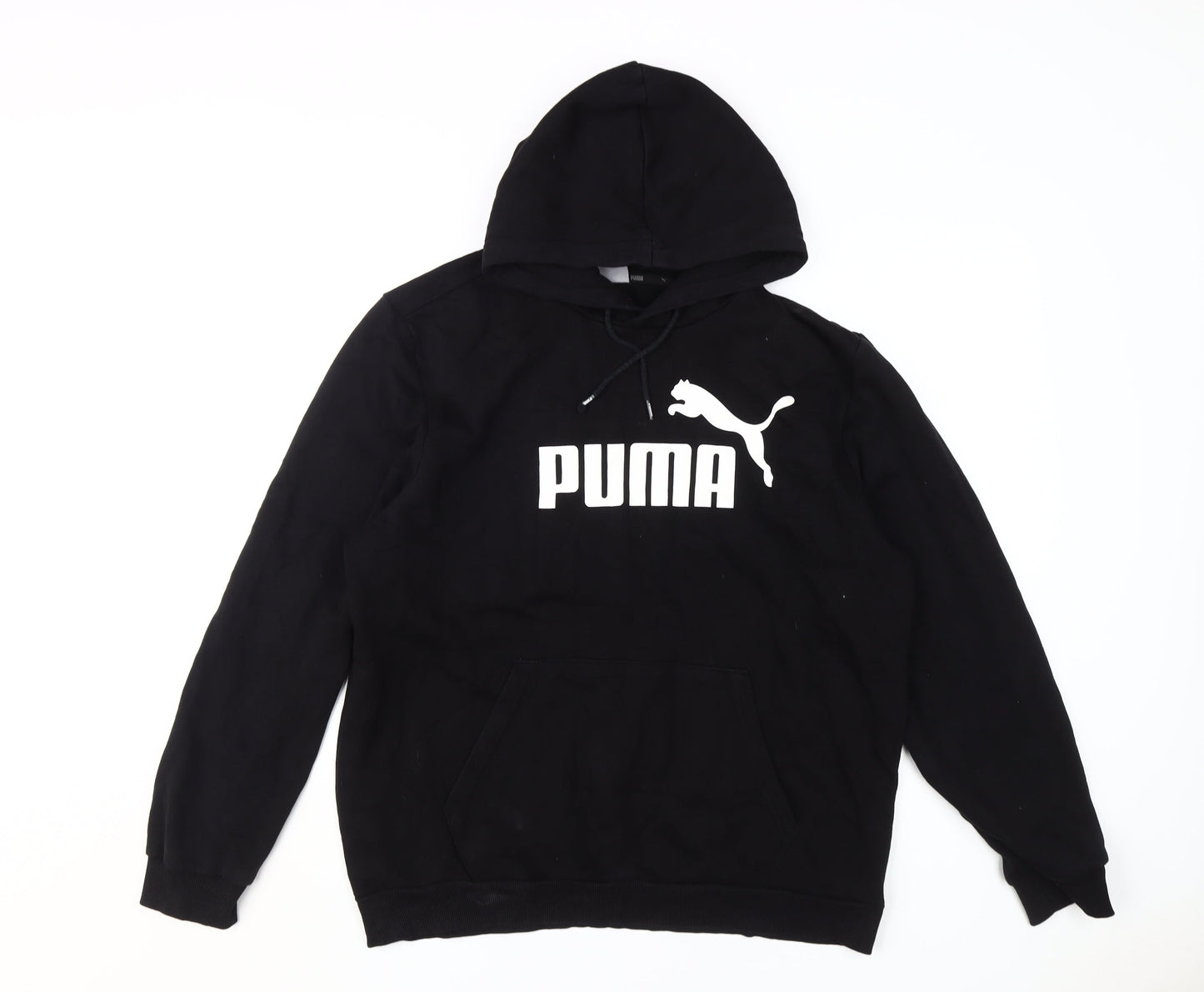 Mens UK Size L PUMA Black Pullover Hoodie