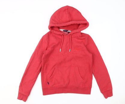 Womens UK Size 8 Superdry Red Pullover Hoodie