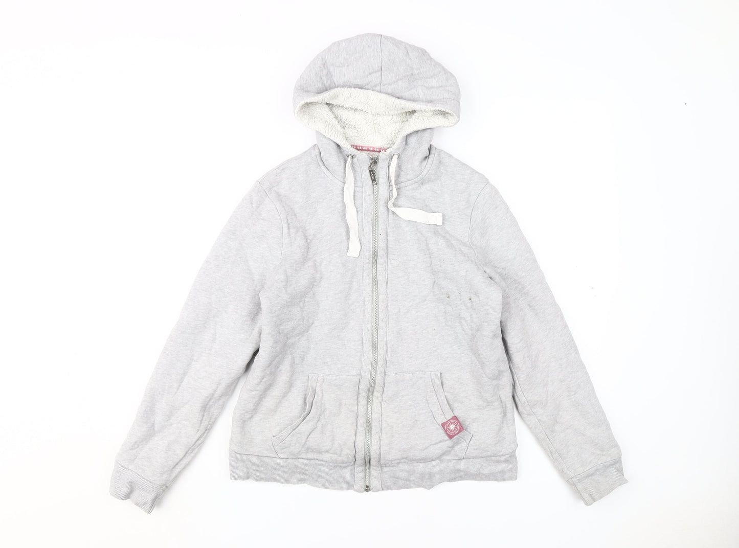 Maine New England Girls Grey Full Zip Hoodie M