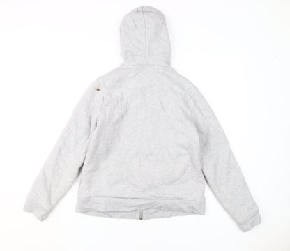 Maine New England Girls Grey Full Zip Hoodie M