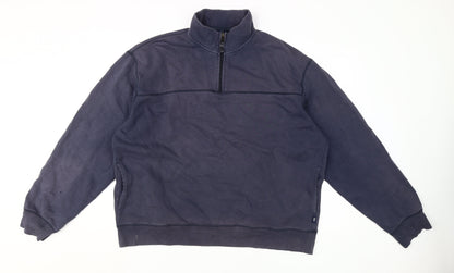 Mens UK Size XL Gap Blue 1/4 Zip Sweatshirt