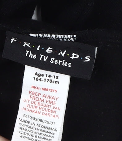 Friends Black Pullover Hoodie - Unisex Kids 14-15 Years