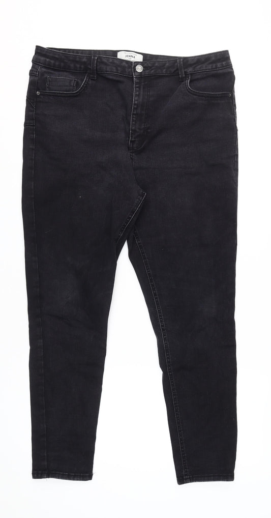 New Look Women's Black Skinny Jeans, Size XL, Dark Wash