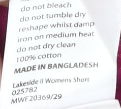 Mountain Warehouse Women's Pink Chino Shorts Size 10 Casual