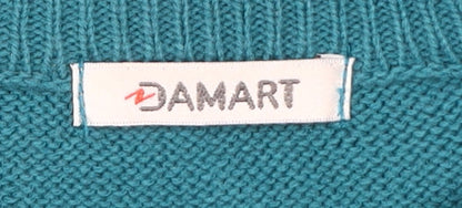 Damart Women’s Green Acrylic Pullover Jumper M
