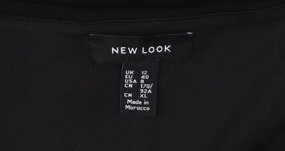 New Look Women’s Black Bodycon Dress, Size 12, Belted