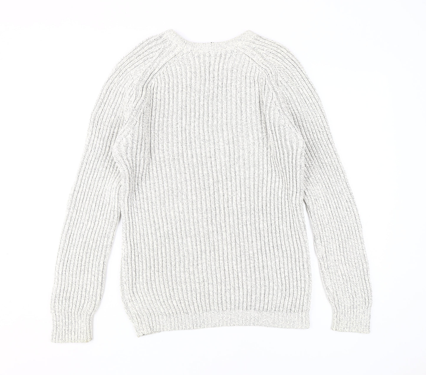 Jeff Banks Men's White V-Neck Pullover Jumper L