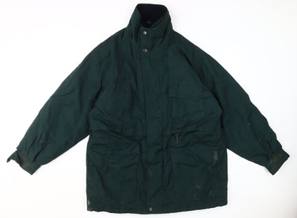 Mens UK Size L St. John's Bay Green Parka Coat