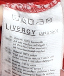 Livergy Men's Red Striped Polo Shirt, Medium, Classic Fit