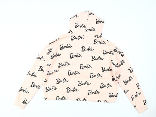 Barbie Women's Grey Pullover Sweatshirt, Size 14 Logo Accent