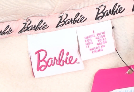 Barbie Women's Grey Pullover Sweatshirt, Size 14 Logo Accent