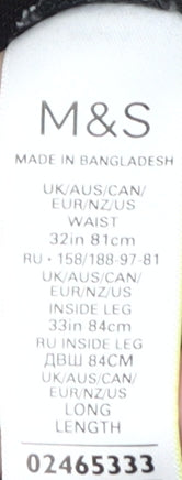 Marks and Spencer Men's Black Straight Jeans