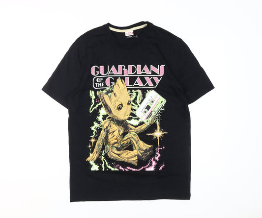 Marvel Men’s Black Groot Graphic Tee Size S