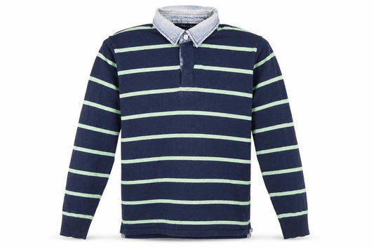J. Hampton & Sons Men's Blue Striped Pullover Jumper L