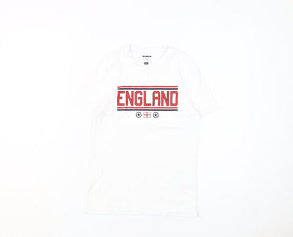 F&F Boys White England Football T-Shirt 8-9 Years