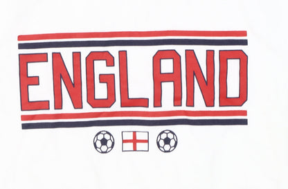 F&F Boys White England Football T-Shirt 8-9 Years