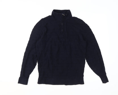 Massimo Dutti Men's Blue Cable-Knit Pullover S