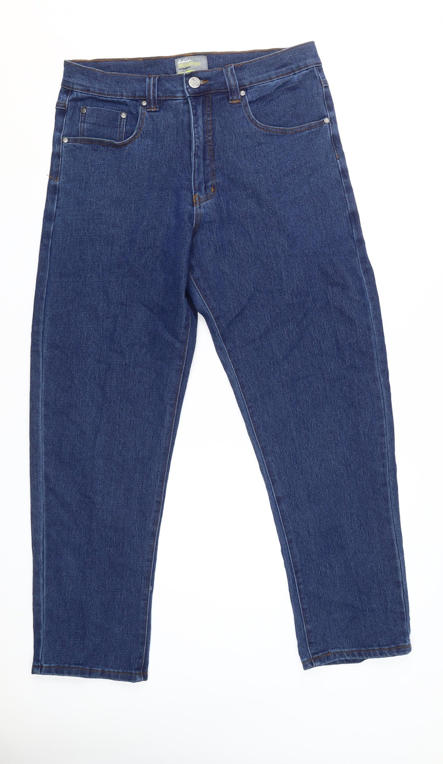 Kam Men's Blue Straight Jeans Size 34