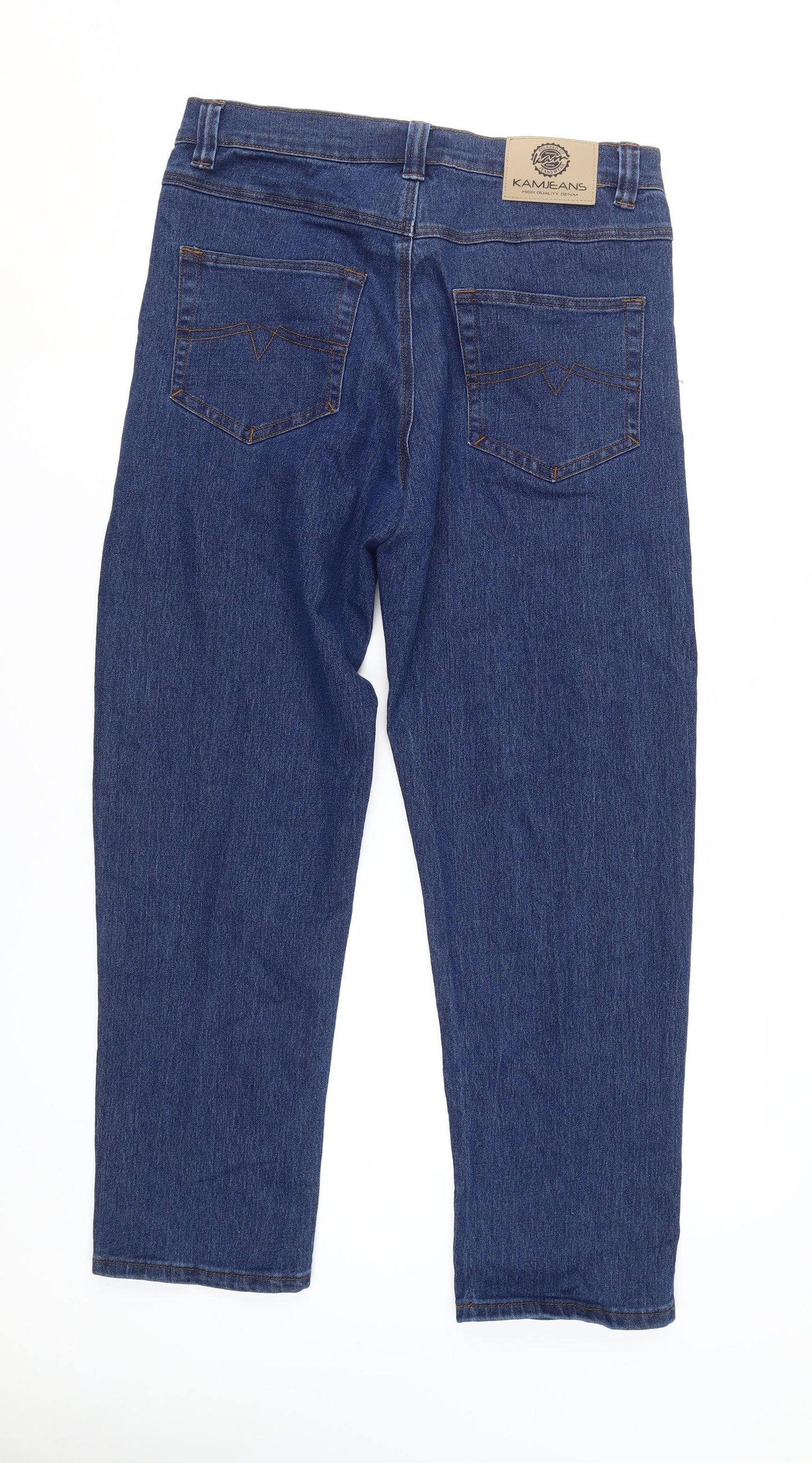 Kam Men's Blue Straight Jeans Size 34