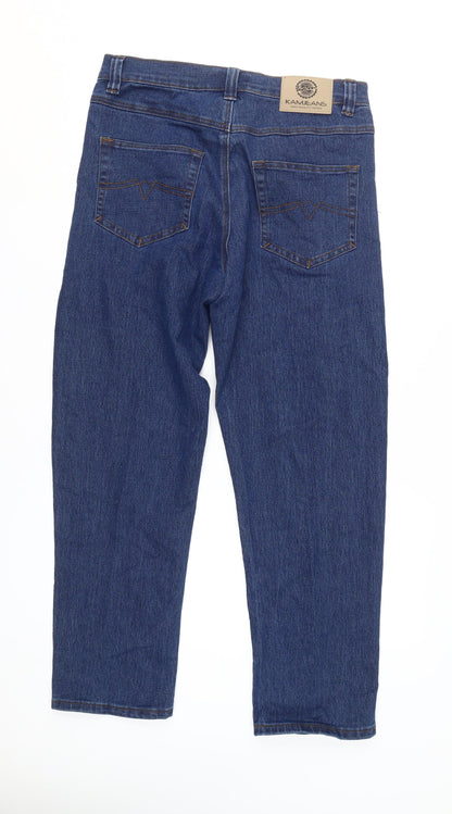 Kam Men's Blue Straight Jeans Size 34
