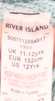 River Island Girls Blue Pullover Jumper 11-12 Years
