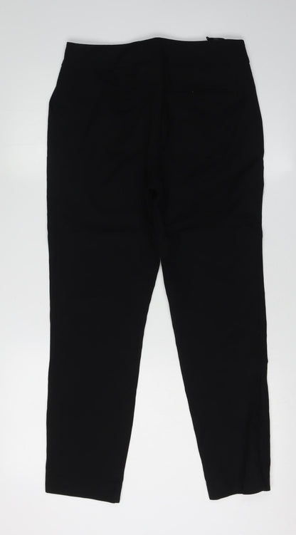 Womens UK Size 10 Warehouse Regular Fit Casual Workwear Black Trousers
