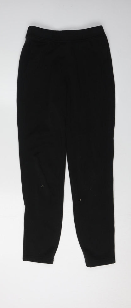 Womens UK Size S Uniqlo Regular Fit Jogger Black Trousers