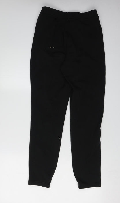 Womens UK Size S Uniqlo Regular Fit Jogger Black Trousers