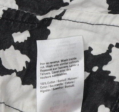 River Island Women's Black Print A-Line Dress UK 10