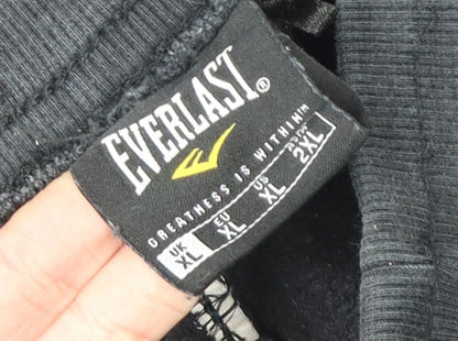 Everlast Men's Black XL Sweatpants with Logo Detail