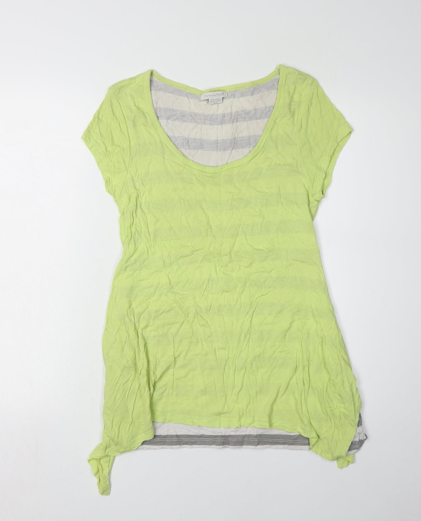 Womens UK Size 10 mamas & papas Green Basic T-Shirt