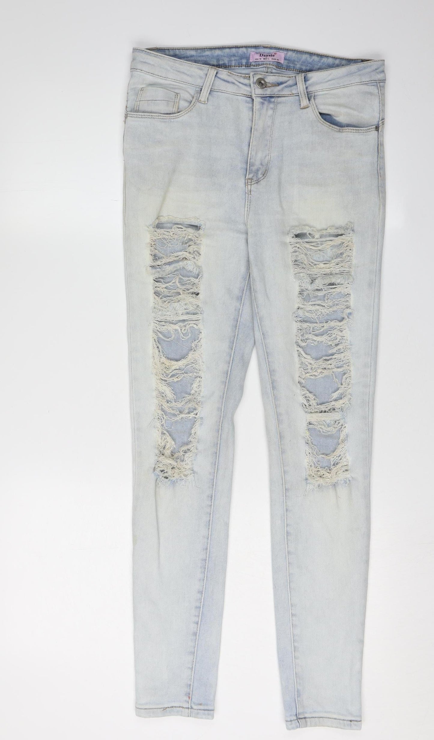 Daysie Women's Blue Distressed Skinny Jeans Size 12