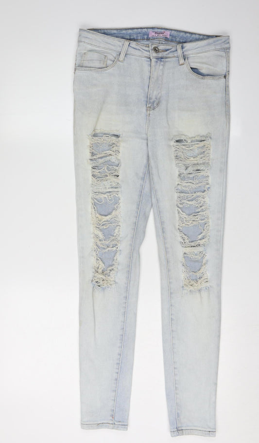 Daysie Women's Blue Distressed Skinny Jeans Size 12