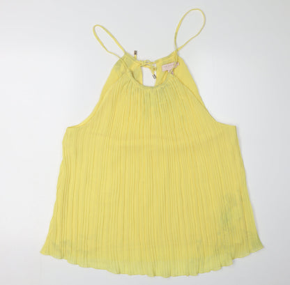 Womens UK Size 4 Ted Baker Yellow Camisole Blouse
