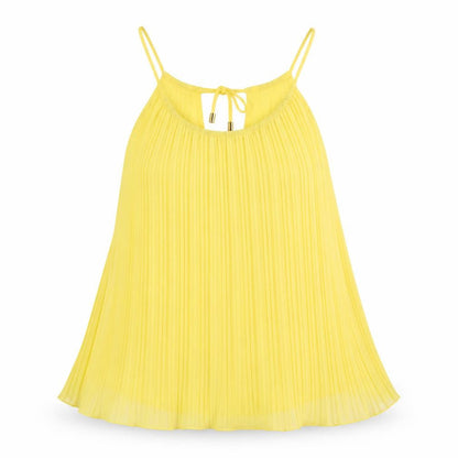 Womens UK Size 4 Ted Baker Yellow Camisole Blouse