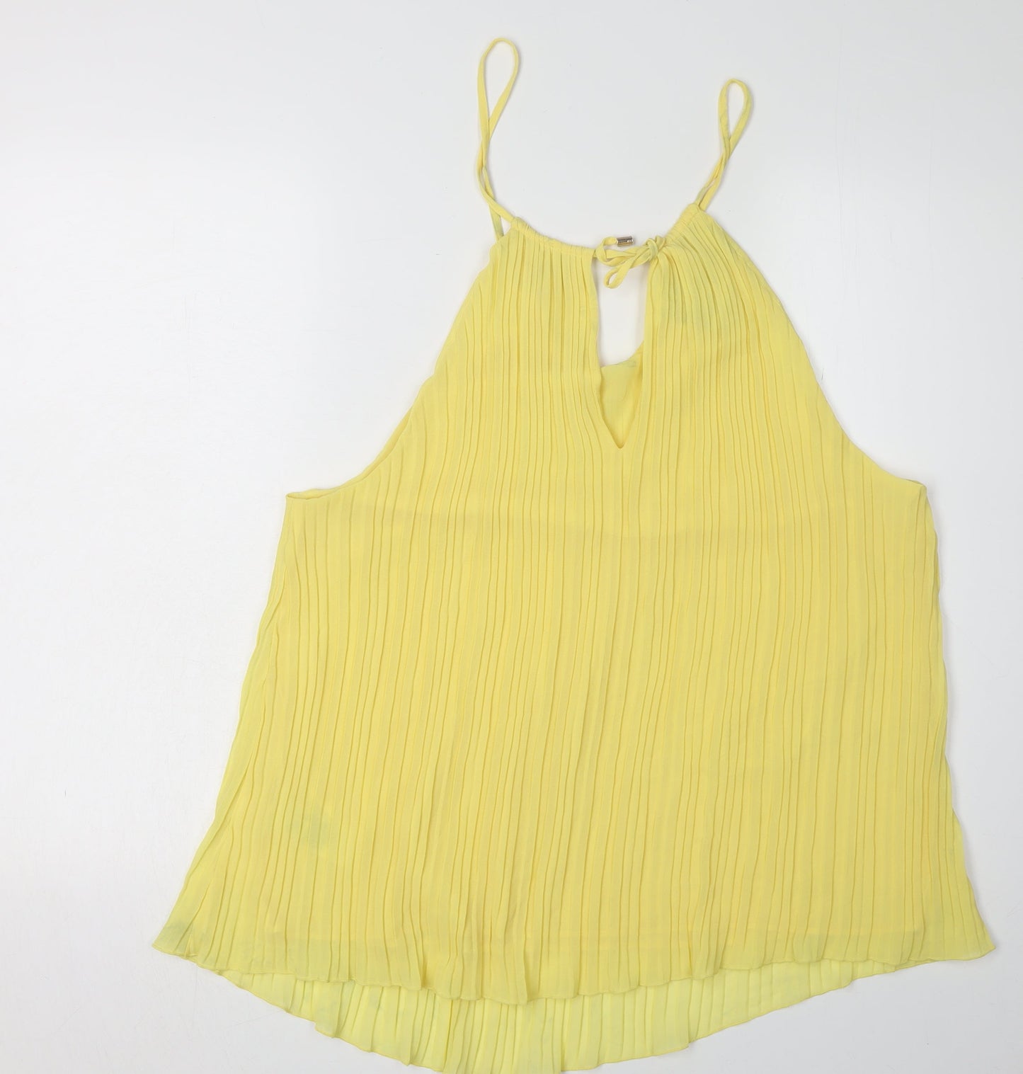 Womens UK Size 4 Ted Baker Yellow Camisole Blouse