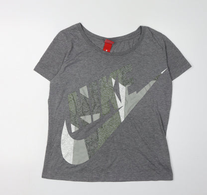 Womens UK Size S Nike Grey Basic T-Shirt