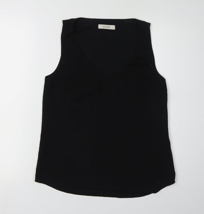 Womens UK Size 8 Oasis Black Basic Tank