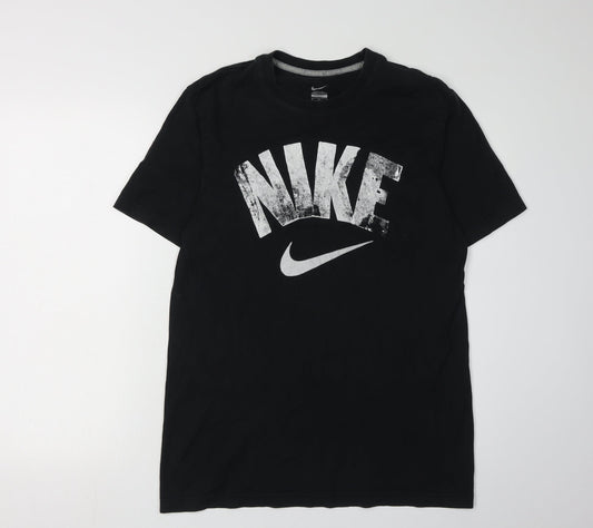 Nike Men's Black Sports T-Shirt, Medium, Graphic Print