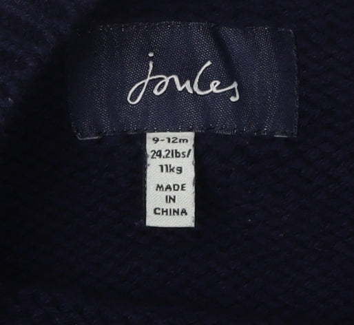 Joules Unisex Baby Blue Star Jumper, 9-12 Months, Winter Knit