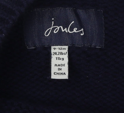 Joules Unisex Baby Blue Star Jumper, 9-12 Months, Winter Knit