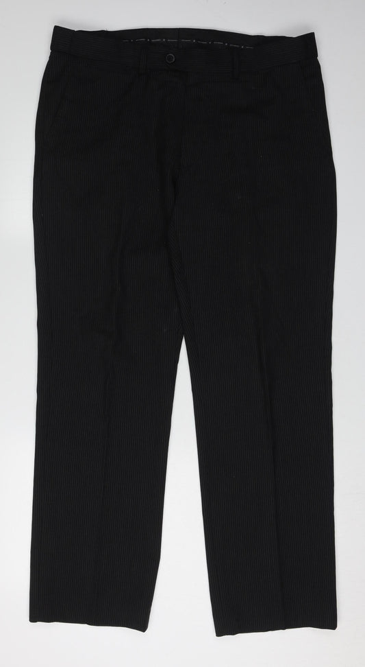 Debenhams Men's Black Trousers 36 Regular Fit